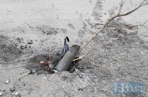Hülse einer Grad-Rakete in Mariupol