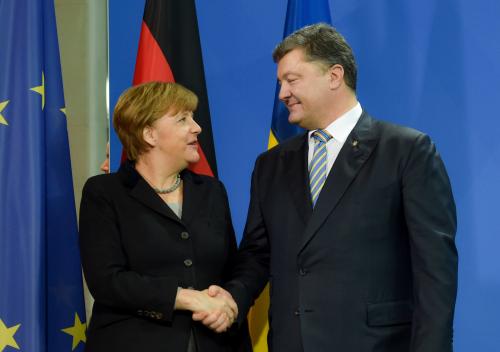 Petro Poroschenko und Angela Merkel