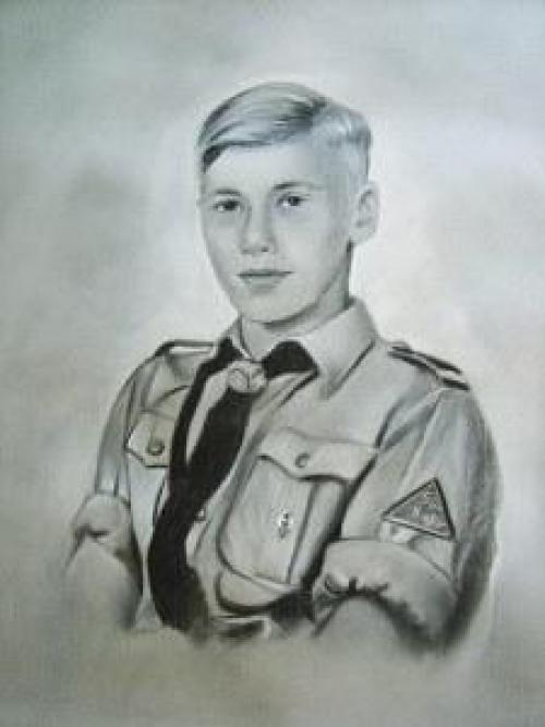 Porträt eines ukrainischen nationalen Kämpfers