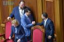 Parlamentschef Dmytro Rasumkow und Präsident Wolodymyr Selenskyj