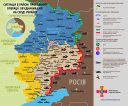 Karte der Situation in der Ostukraine mit Stand 24. Juli 2020