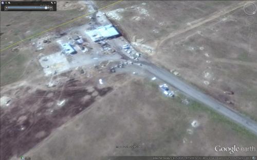 Beschuss der Grenzanlagen aus Russland – Stand der Zerstörungen am 15.08.2014
