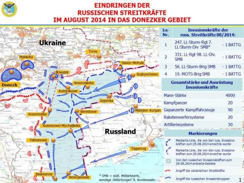 Eindringen der russischen Streitkräfte im August 2014 in das Donezker Gebiet