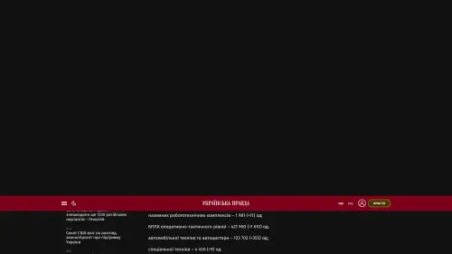 Bildschirmfoto des Originalartikels auf pravda.com.ua
