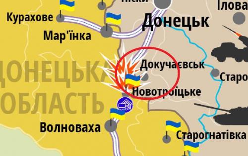 Dokutschajewsk, wie auch Debalzewo, sollte gemäß Minsk unter Kontrolle der Ukraine stehen