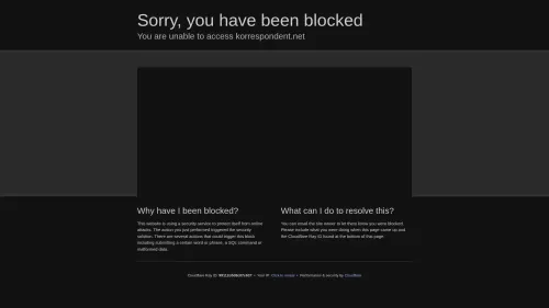 Bildschirmfoto des Originalartikels auf korrespondent.net