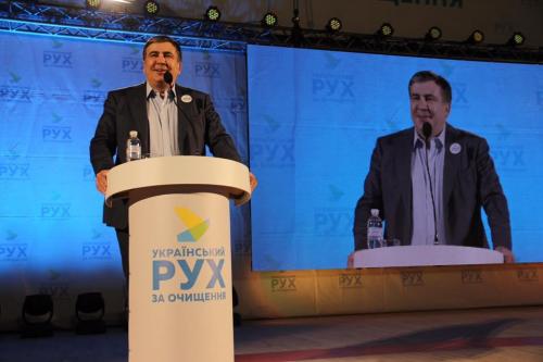 Michail Saakaschwili auf einer Veranstaltung der Ukrainischen Bewegung zur Säuberung