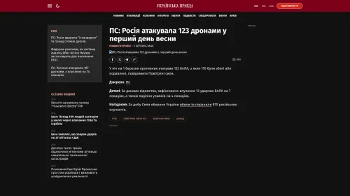 Bildschirmfoto des Originalartikels auf pravda.com.ua