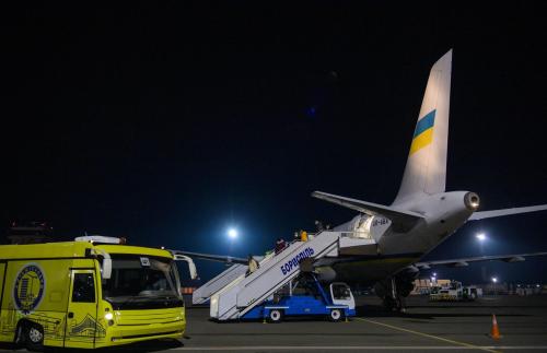 Präsidentenflugzeug bringt 33 Ukrainer aus Wien nach Kiew
