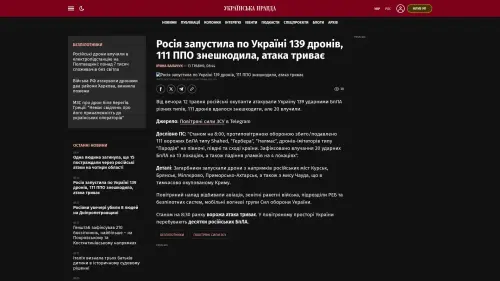 Bildschirmfoto des Originalartikels auf pravda.com.ua