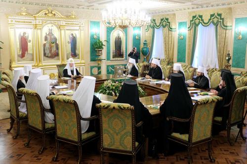 Sitzung der Heiligen Synode der russisch-orthodoxen Kirche
