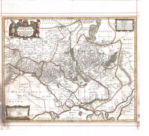 Karte der Ukraine von 1681 auf Polnisch/Latein