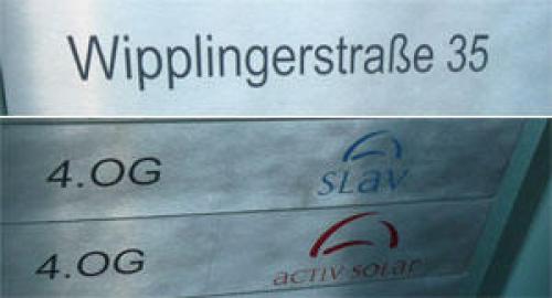 Adressschild von Activ Solar in Wien